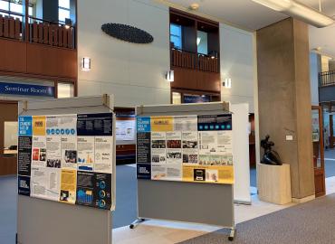 changing face of work exhibit on display at queens stauffer library